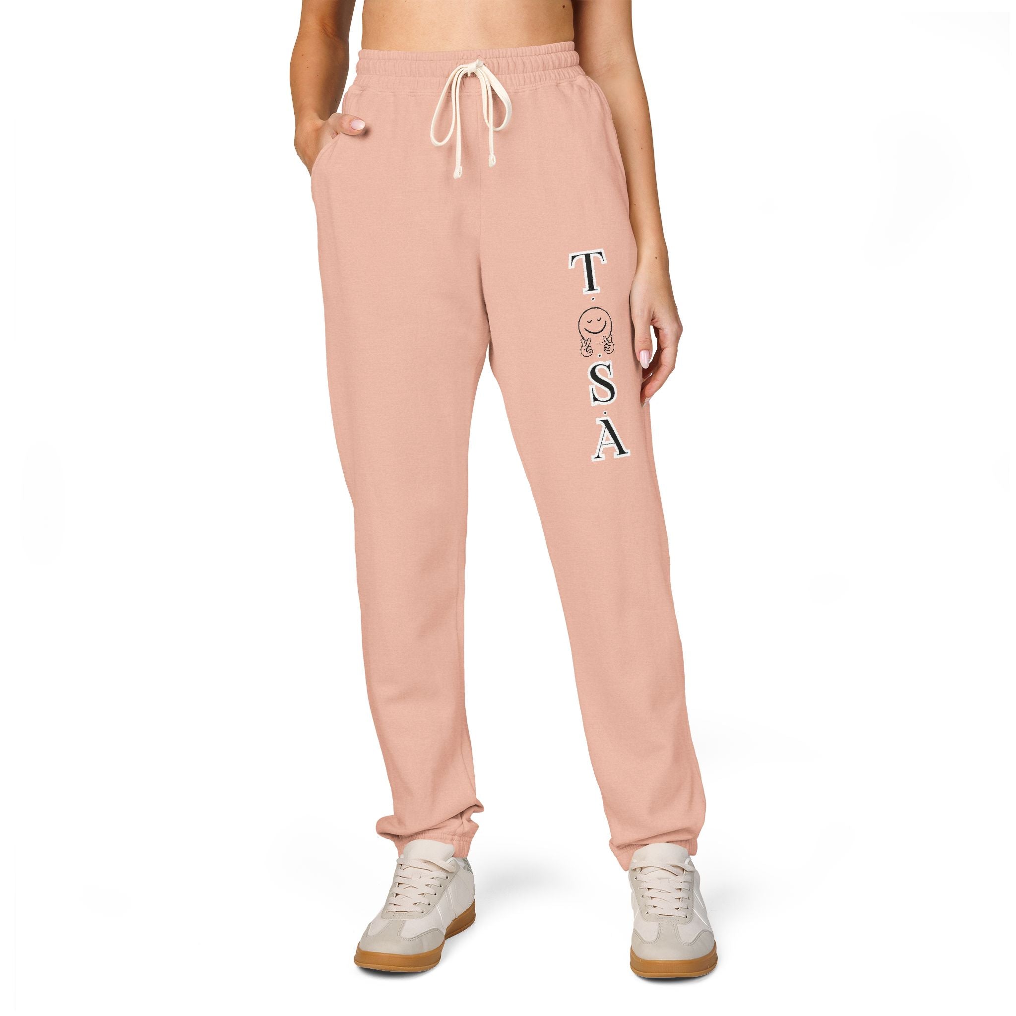 Women Garment-Dyed Fleece Sweatpants