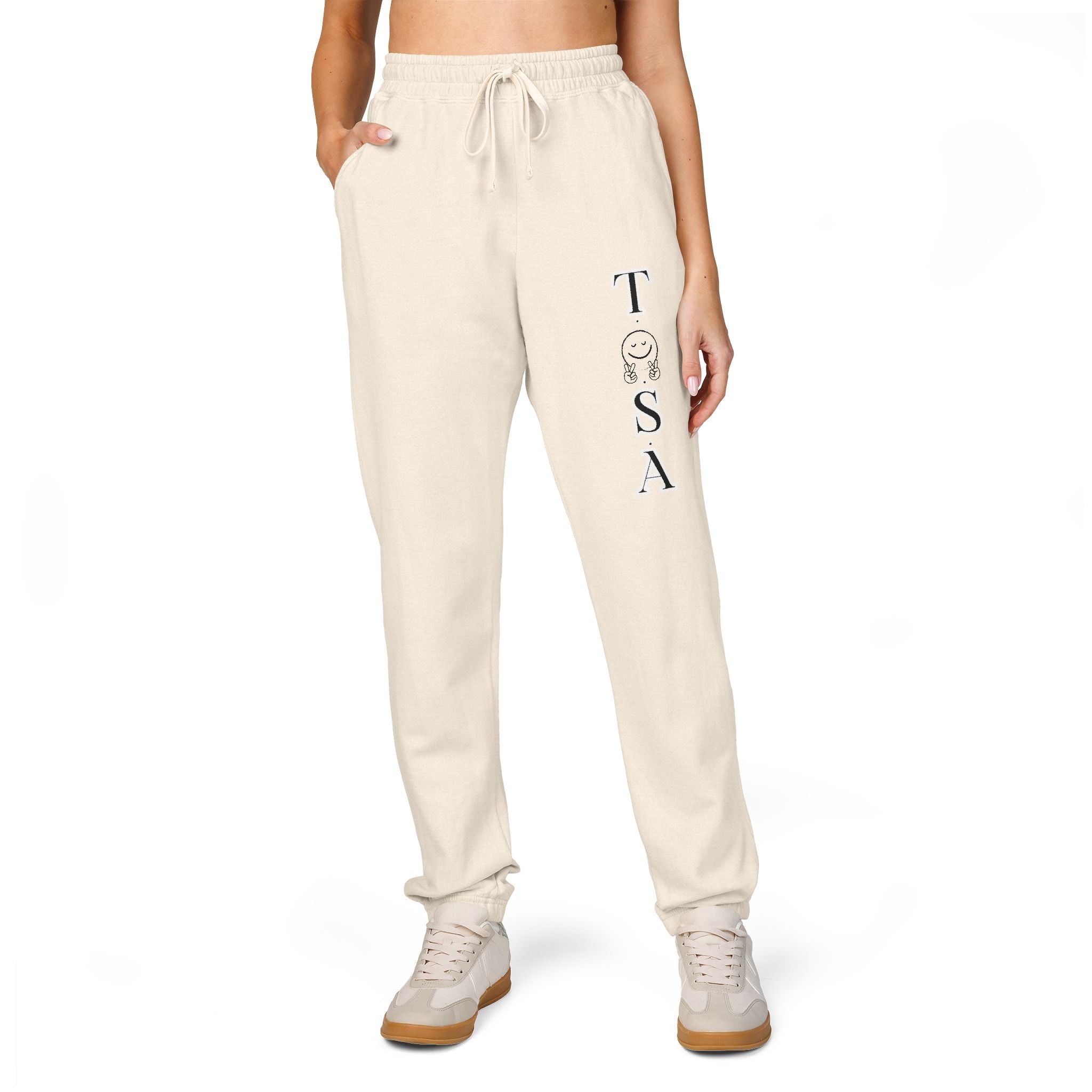 Women Garment-Dyed Fleece Sweatpants