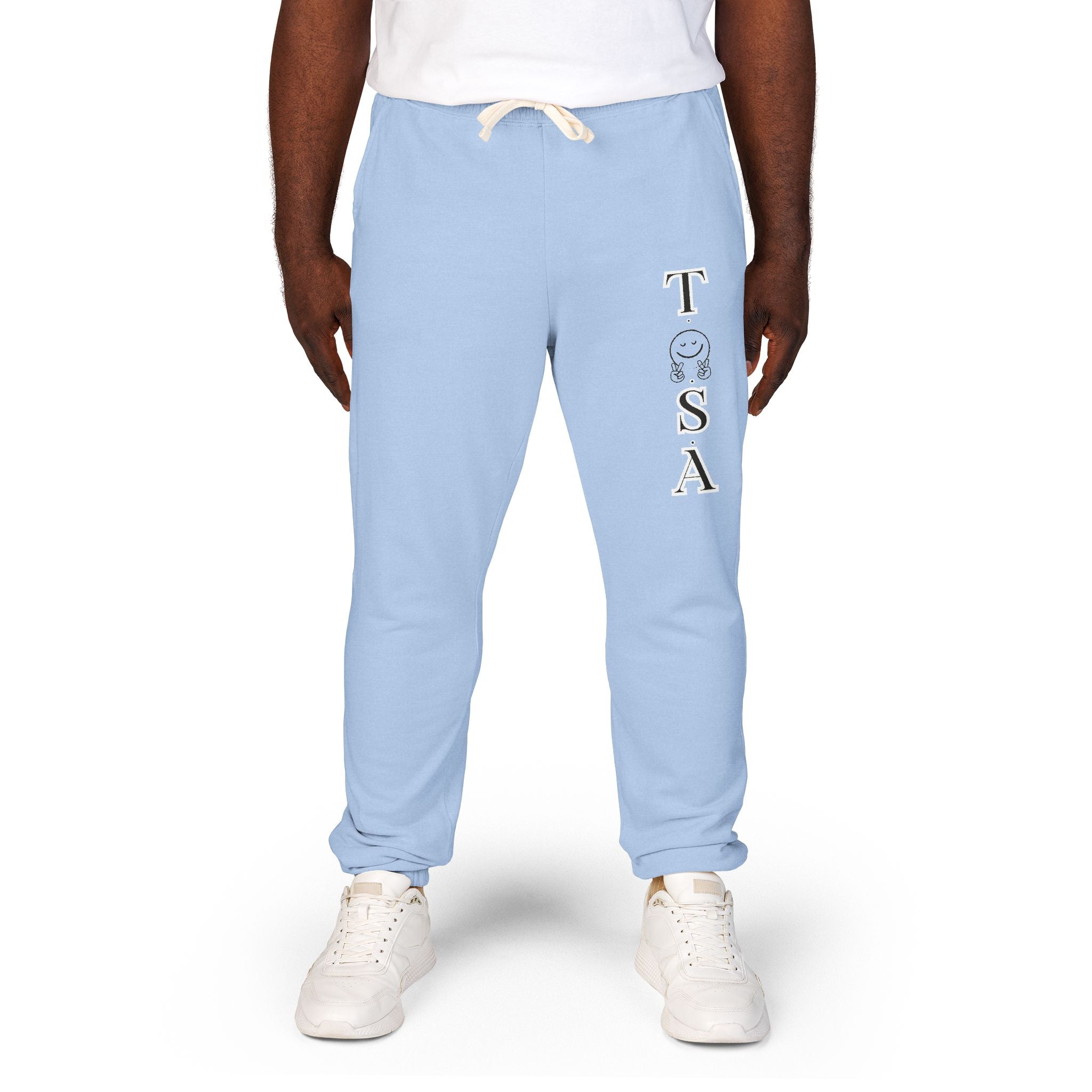 Men Garment-Dyed Fleece Sweatpants