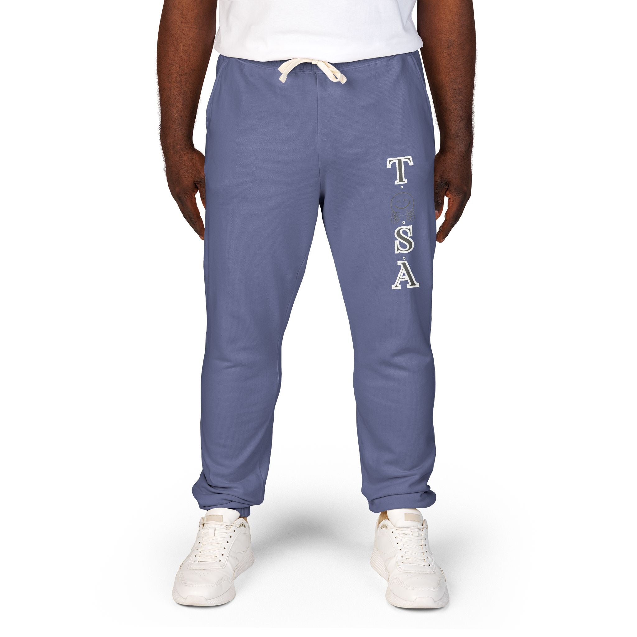 Men Garment-Dyed Fleece Sweatpants