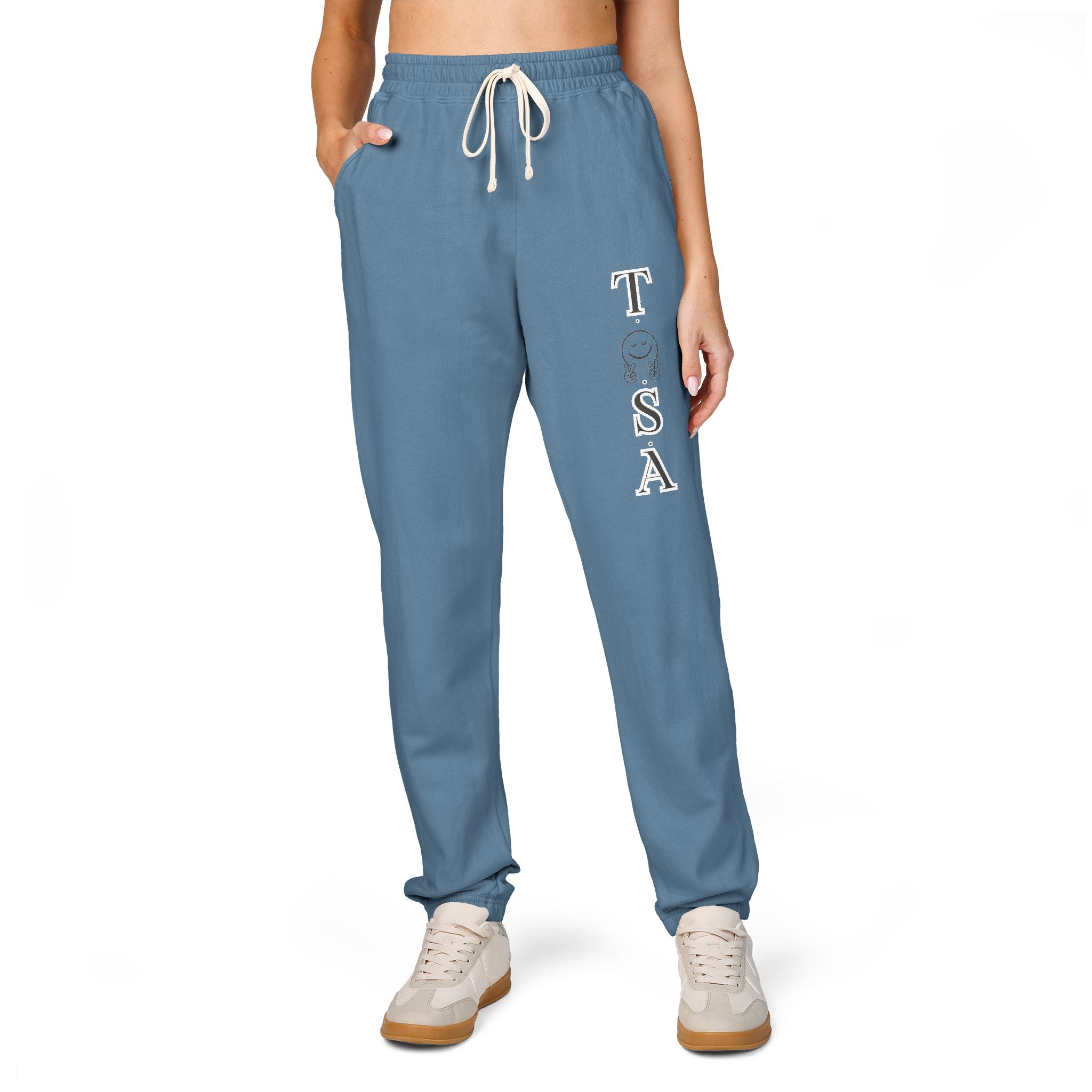 Women Garment-Dyed Fleece Sweatpants