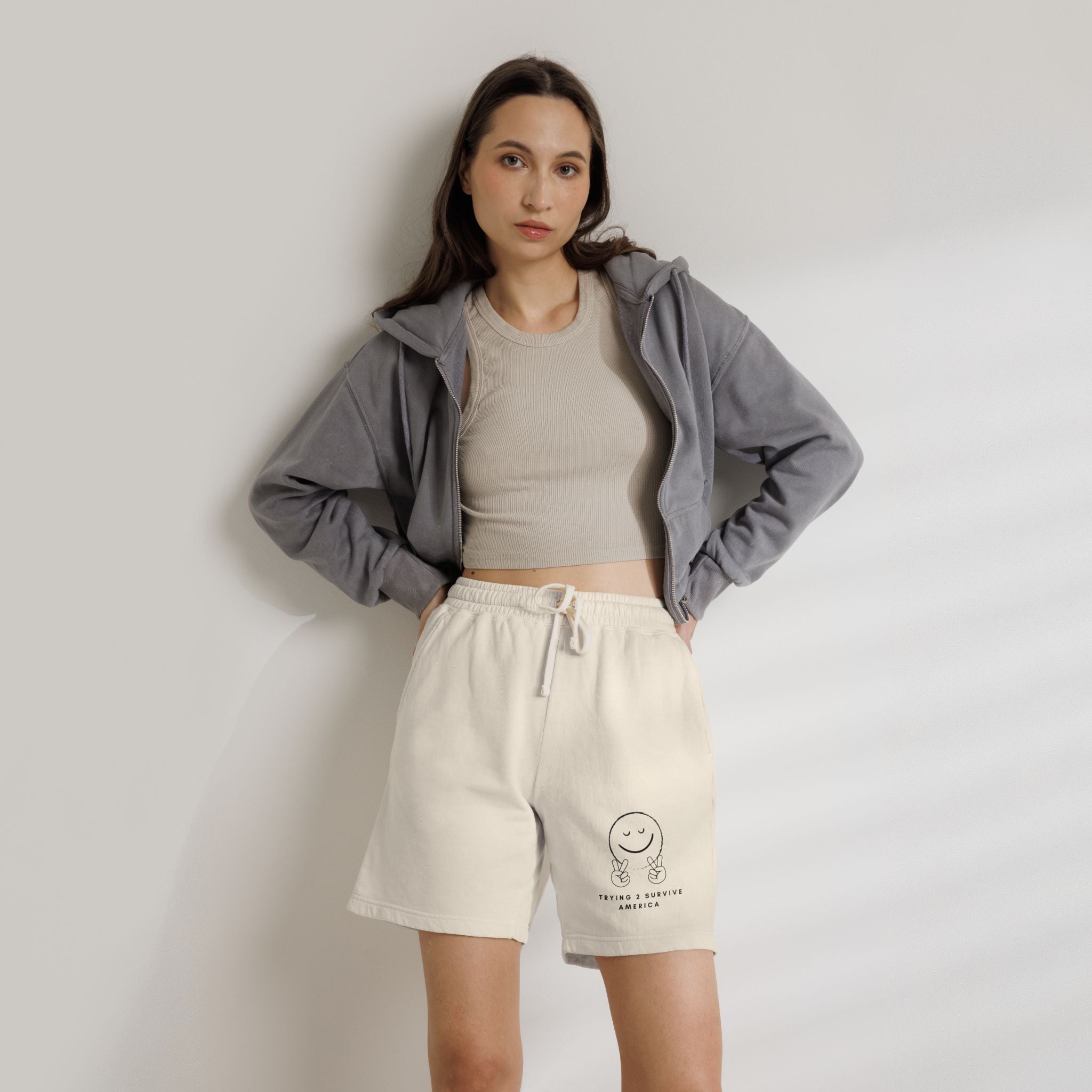 Unisex Garment-Dyed Lightweight Fleece Sweat Shorts