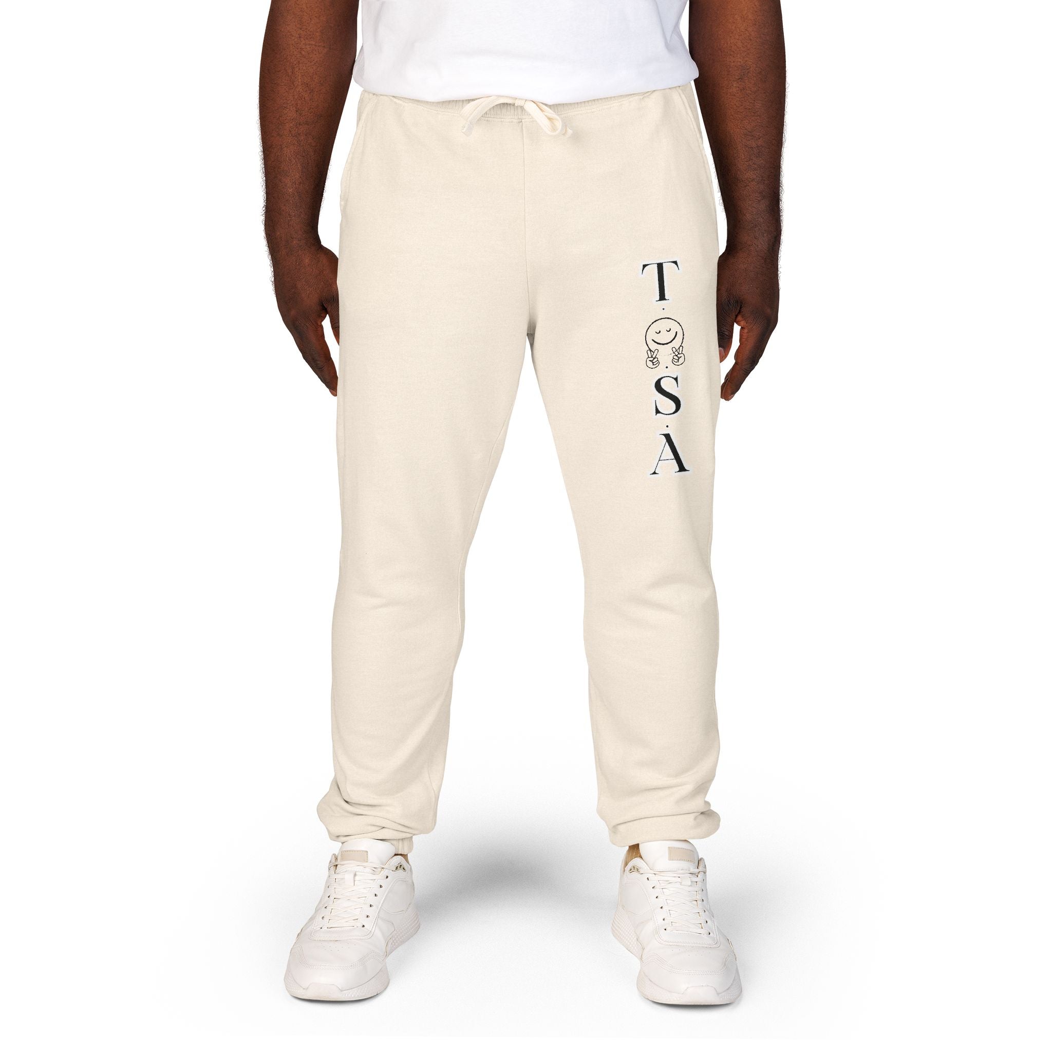 Men Garment-Dyed Fleece Sweatpants