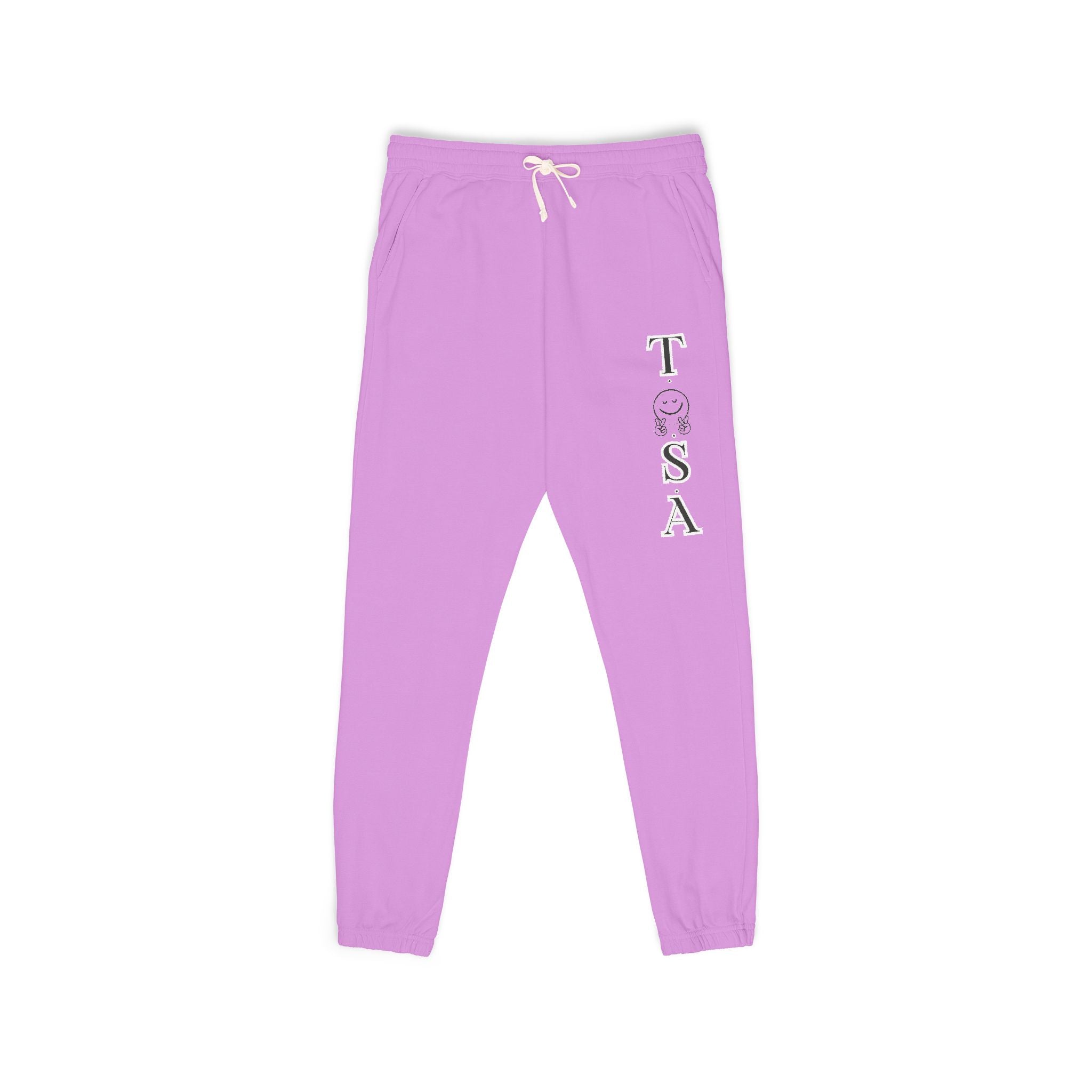 Men Garment-Dyed Fleece Sweatpants